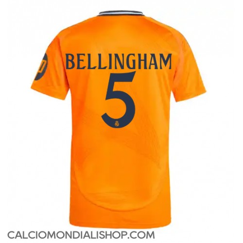 Maglie da calcio Real Madrid Jude Bellingham #5 Seconda Maglia 2024-25 Manica Corta